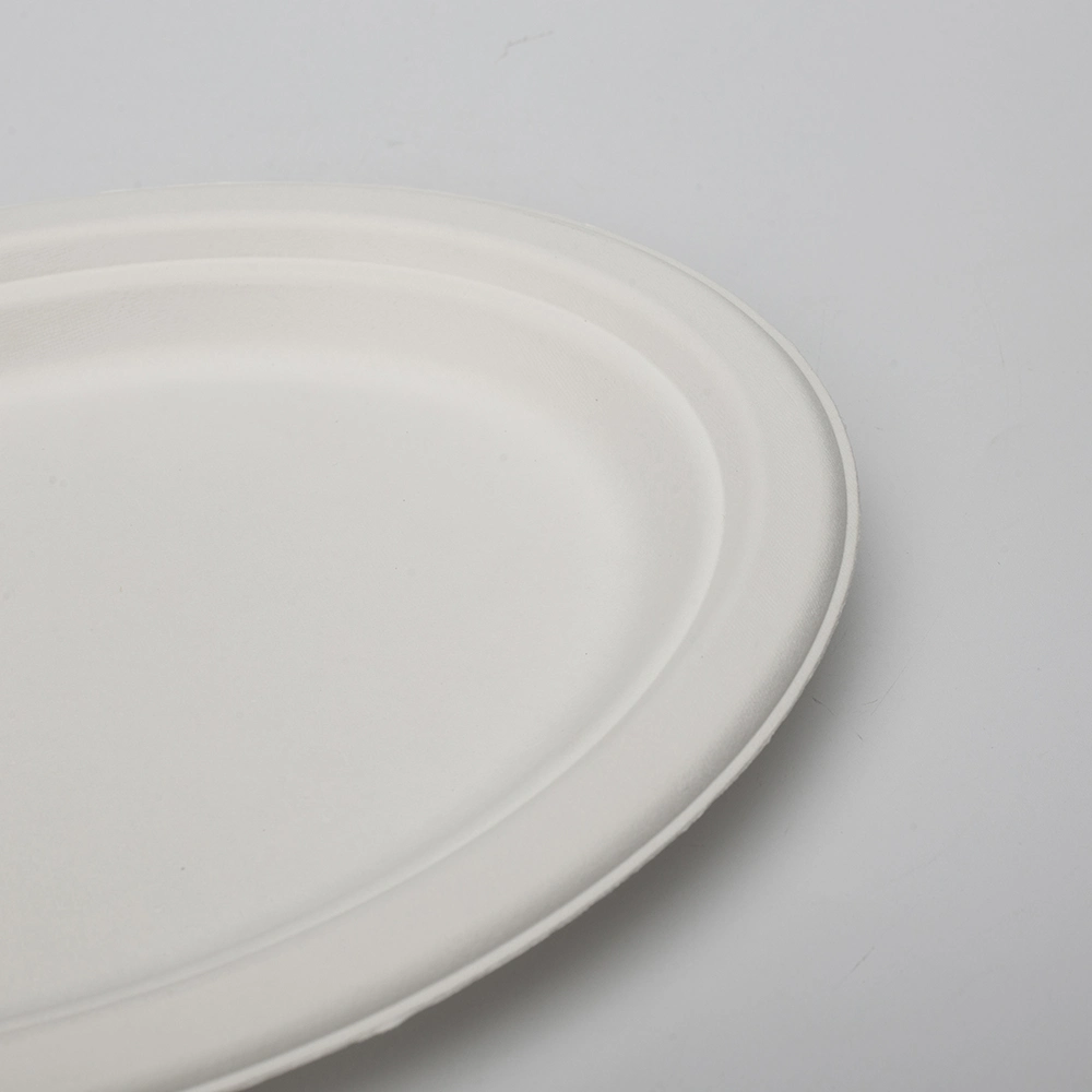 Eco-Friendly Disposable Biodegradable Paper Oval Plates for Food or Fruit