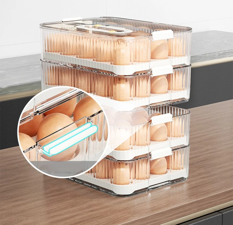 Fridge Organizer Refrigerator Stackable Egg Storage