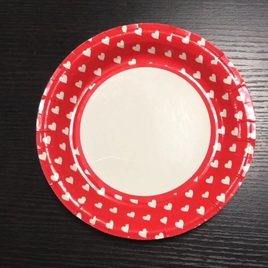 Platos de papel desechables para aperitivos y frutas Recubrimiento de PE