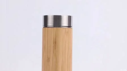 350ml Bambú Personalizado /Acero Inoxidable / Vaso Térmico con Colador