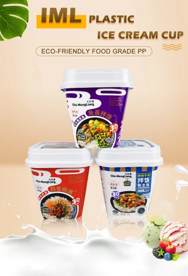 Ody 260ml 200g Iml Food Grade PP Plastic Yogurt Oatmeal Cup con tapa de cúpula para mascotas