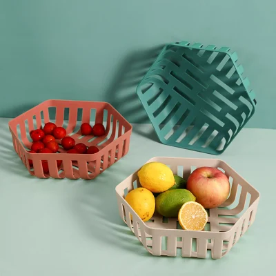 Cesta de plástico para frutas, escurridor de cocina, hogar, hueco, estilo nórdico, sala de estar, plato de aperitivos, plato de frutas